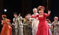 Imelda Staunton leads a curtain call after the opening night performance of Hello, Dolly!