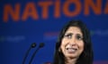 Suella Braverman speaks during the National Conservatism Conference.