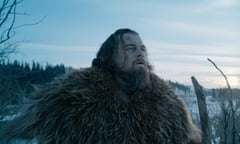 Leonardo DiCaprio<br>This photo provided by courtesy of  Twentieth Century Fox shows, Leonardo DiCaprio as Hugh Glass, in a scene from the film, "The Revenant."  The film is nominated for an Oscar for best picture. DiCaprio is also nominated for best actor for his role in the film. The Oscars will be presented on Feb. 28, 2016, in Los Angeles. (Courtesy Twentieth Century Fox via AP)