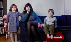 Sarah Hughes, with her children Ruby and Oisin.