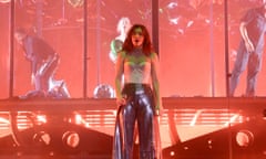 Lorde performs on the Coachella stage.