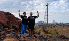 Josie Alec and Raelene Cooper at the North West Shelf Project in Karratha, Western Australia