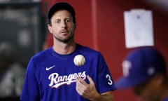 The Rangers’ Max Scherzer, who was removed from the Texas roster during the World Series because of back discomfort, had surgery on Thursday.