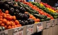 Fresh produce is seen in a supermarket