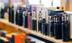 Vapes lined up for sale