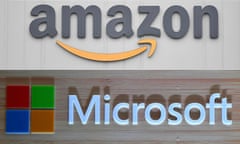 Amazon and Microsoft logos