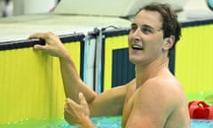 Cameron McEvoy reacts after winning the men’s 50m Freestyle final at the Australian 2023 World Swimming Championship Trials