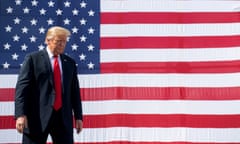 FILES-US-POLITICS-VOTE<br>(FILES) In this file photo taken on June 25, 2020 US President Donald Trump gestures following a tour of Fincantieri Marinette Marine in Marinette, Wisconsin. - His poll numbers sinking four months from the US presidential election, Donald Trump invoked his 2016 victory June 29, 2020, saying he is confident history will repeat itself on November 3. (Photo by SAUL LOEB / AFP) (Photo by SAUL LOEB/AFP via Getty Images)