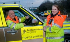 Nicola and Jason Cook, a husband and wife traffic officer team