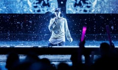 Justin Bieber is drenched with water after he performs Sorry on stage