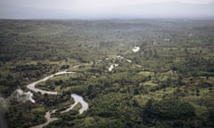 The Rutshuru River in eastern DRC, which feeds the Virunga national park hydroelectric power plant in Matebe. 