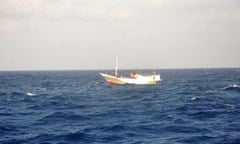 A boat carrying asylum seekers