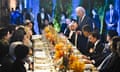 Joe Biden speaks at the Apec leaders’ dinner in San Francisco.