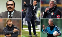 Juventus coaches COMP Čestmír Vycpálek, Massimiliano Allegri, Marcelo Lippi, Giovanni Trapattoni and Antonio Conte