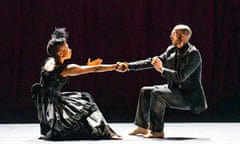 Naya Lovell and Dylan Tedaldi in Cerberus by Ben Duke, part of Rambert at Sadler’s Wells.