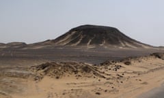 Black Desert in the Al-Wahat-Al-Bahariya region of EgyptT