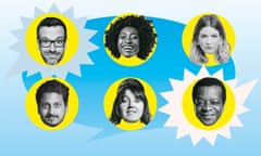 Clockwise from top left: Marcus Brigstocke, Sophie Duker, Olga Koch, Stephen K Amos, Eleanor Tiernan, Ahir Shah