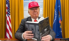 London Book Fair, Olympia, London, UK - 10 Apr 2018<br>Mandatory Credit: Photo by Ray Tang/REX/Shutterstock (9622921a) A Donald Trump look-a-like promotes the the novel 'The President Is Missing' by Bill Clinton and James Patterson London Book Fair, Olympia, London, UK - 10 Apr 2018