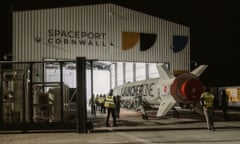 Virgin Orbit's LauncherOne rocket at Spaceport Cornwall, in Newquay