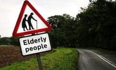 Sign warning about old people on a rural road in Suffolk
Photograph: Graham Turner.