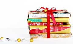 A gift-wrapped Christmas parcel of books. 

Commissioned for Arts