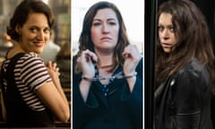 Phoebe Waller-Bridge in Fleabag, Celia Pacquola in Rosehaven and Tatiana Maslany in Orphan Black