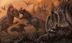 Depiction of dinosaurs in a stressed Late Jurassic environment