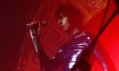 Faris Badwan of The Horrors performs at Omeara.