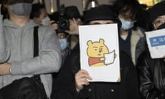 A demonstration in Tokyo, Japan, in support of protests in China against President Xi Jinping’s zero-Covid policy