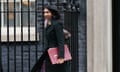 Home Secretary Suella Braverman leaving 10 Downing Street, London, after a Cabinet meeting. 