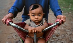 Baby in a Sling at Banteay Srei. Angkor, Cambodia, 2000