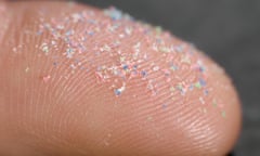 Close up of microplastics