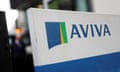 Aviva sign outside its headquarters