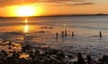 Sunset at the entrance of the Noosa National Park, Queensland