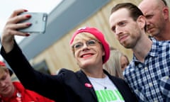 Selfies on the Staffordshire University leg of his ‘Stand up for Europe’ campaign trail.