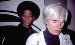 Jean-Michel Basquiat and Andy Warhol at the opening of Basquiat's show at the Tony Shafrazi Gallery, New York, 1987,<br>BTKDF8 Jean-Michel Basquiat and Andy Warhol at the opening of Basquiat's show at the Tony Shafrazi Gallery, New York, 1987,