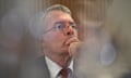 Australian Attorney-General Mark Dreyfus listens to Australian Federal Police Commissioner Reece Kershaw and ASIO director-general Mike Burgess address the National Press Club in Canberra, Wednesday, April 24, 2024. (AAP Image/Lukas Coch) NO ARCHIVING