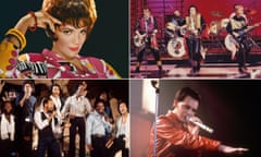 Clockwise from top left, Connie Francis, Adam and the Ants, Gary Numan, and Earth Wind & Fire.