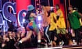 Recording artists Cardi B and Bruno Mars perform onstage during the 60th Annual GRAMMY Awards