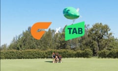 Screengrab of a Tabcorp commercial featuring the AFL’s  Greater Western Sydney Giants. 