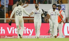 England captain Joe Root shakes hands with India’s captain Virat Kohli after the defeat in the third Test