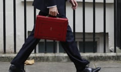 Philip Hammond carrying his budget red box yesterday.