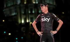 Vuelta a Espana cycling<br>Britain's Chris Froome of Team Sky celebrates on the podium after winning the Vuelta a Espana cycling race after the Stage 21 on September 10, 2017 in Madrid, Spain.  (Photo by Oscar Gonzalez/NurPhoto via Getty Images)