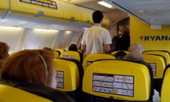 Seating on a Ryanair flight.