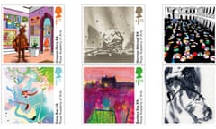 Happy birthday … the six stamps to celebrate the 250th anniversary of the Royal Academy.