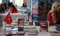 Leaflets and promotional materials on a table