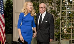 Rupert Murdoch and Jerry Hall