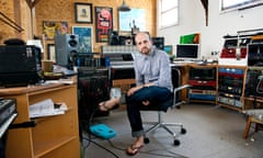 Musician Matthew Herbert. Photographed in/around his studio in Whitstable. 
Photo by Linda Nylind. 7/8/2015.