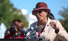 U.S. Representatives speak at voting rights rally at Supreme Court, Black Lives Matter Plaza, Washington, USA - 20 Oct 2021<br>Mandatory Credit: Photo by Bryan Dozier/REX/Shutterstock (12546780e) U.S. Representative Alma Adams (D-NC) speaks at a voting rights rally in favor of the Build Back Better legislation outside of the Supreme Court on October 20, 2021 U.S. Representatives speak at voting rights rally at Supreme Court, Black Lives Matter Plaza, Washington, USA - 20 Oct 2021