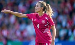 Rikke Sevecke in action for Denmark last July